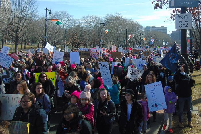 Crowd on the march